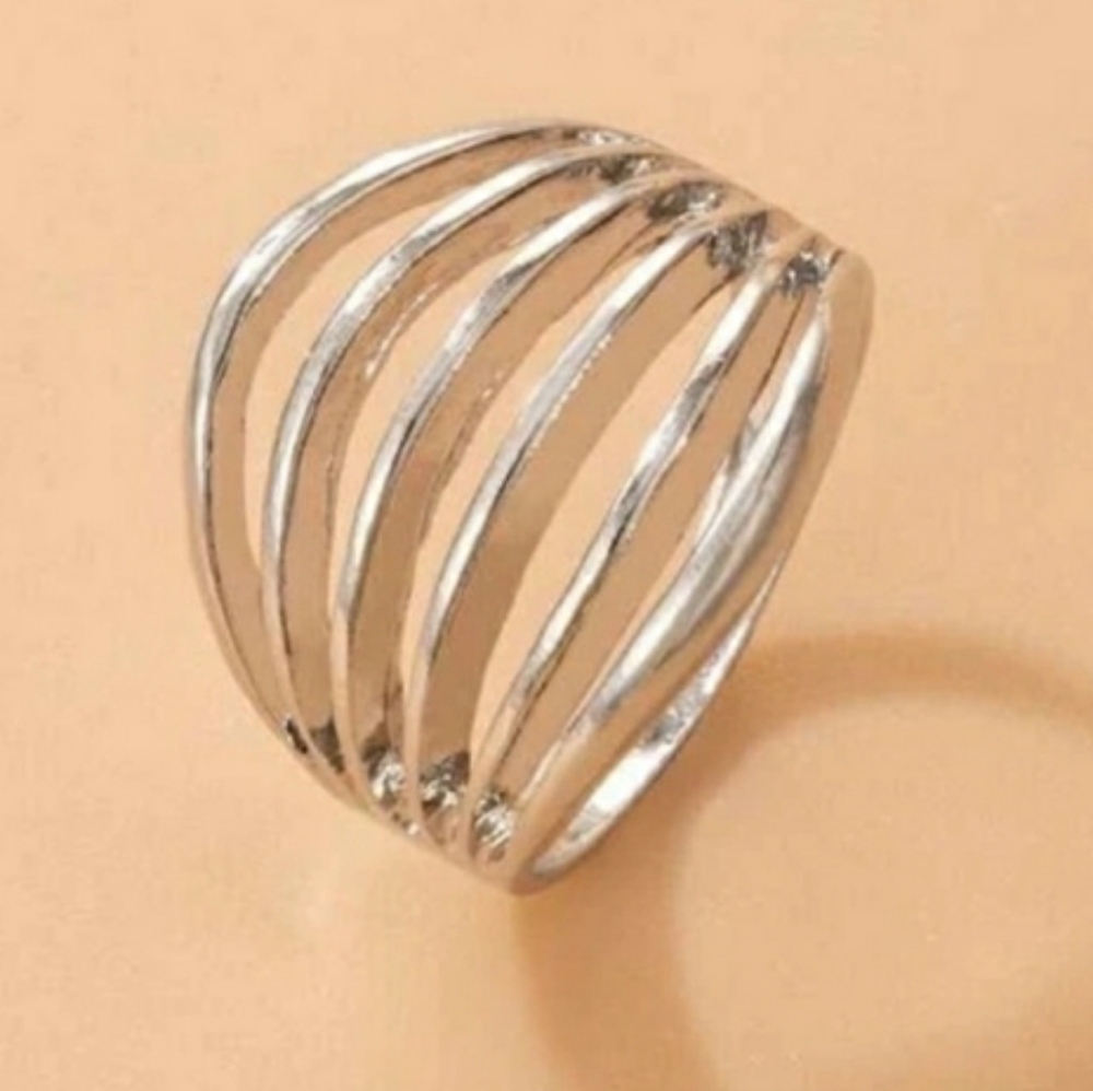 Silver Layered Ring